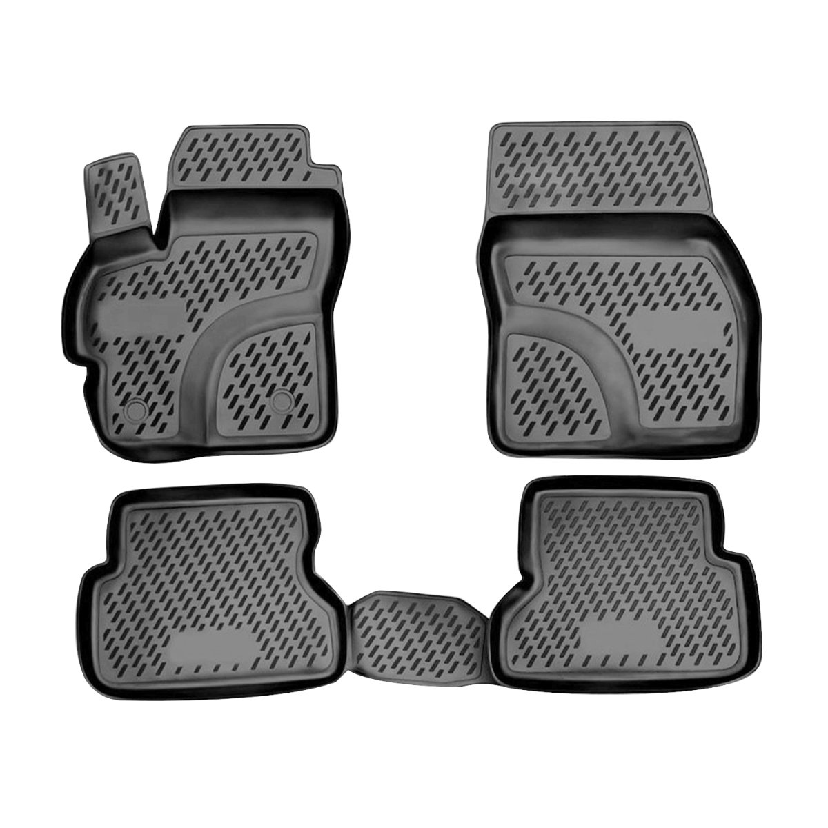 Mazda 3 Floor Mats - Omac - Rubber TPE 4 Pcs - Black - '04-'09
